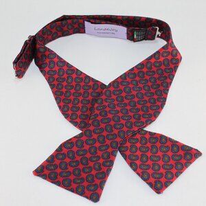 NEW Lanae Joy Silk Adjustable Bow Tie Bowtie / Red Blue / Privat…